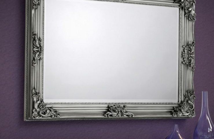 Rococo Pewter Wall Mirror