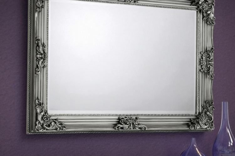 Rococo Pewter Wall Mirror