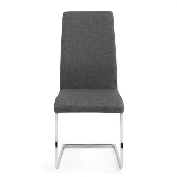 Roma Cantilever Dining Chair Slate Grey front