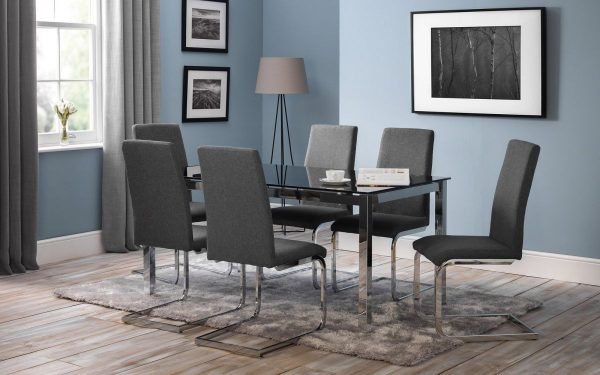 Roma Cantilever Dining Chair Slate Grey set