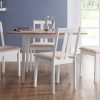 Rufford 2 tone Dining Table IvoryNatural set