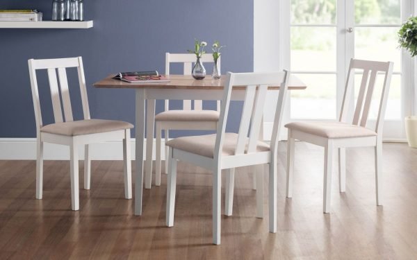 Rufford 2 tone Dining Table IvoryNatural set