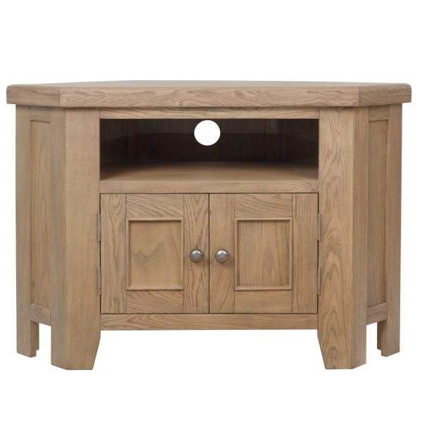 Ryedale Oak Corner TV Unit scaled