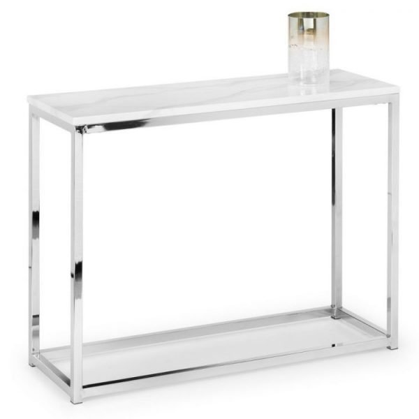 Scala Console Table White Marble