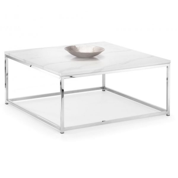 Scala Marble Top Coffee Table White Marble