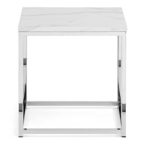 Scala Marble Top Lamp Table White Marble