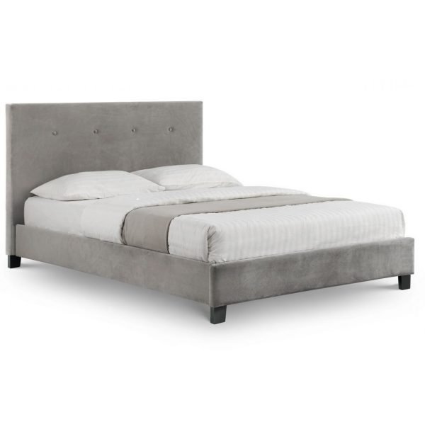 Shoreditch High Headboard King Size Bed Slate Velvet