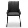 Soho Dining Chair Black Faux Leather