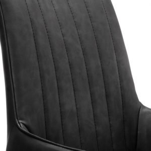 Soho Dining Chair Black Faux Leather detail