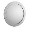 Sonata Large Round Wall Mirror White