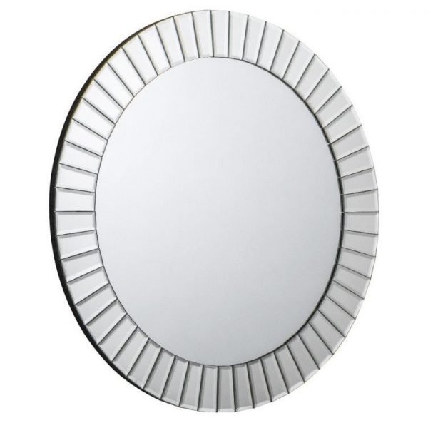 Sonata Round Wall Mirror white
