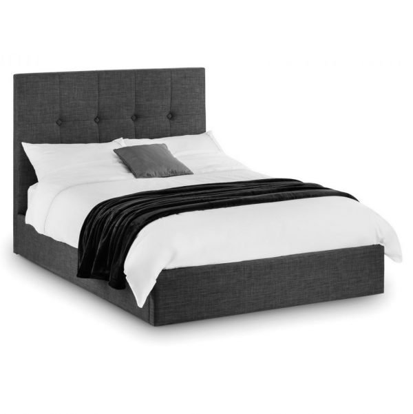Sorrento King Size Storage Bed Slate Linen