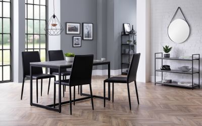 Staten Concrete Dining Table chair set