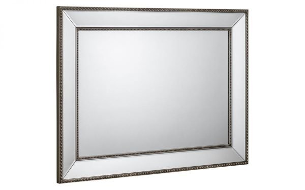 Symphony Beaded Wall Mirror White