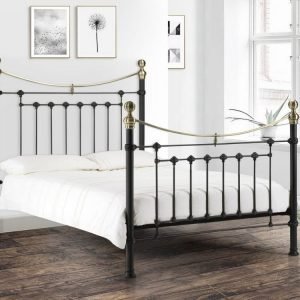 Victoria 150cm Bed Satin Black