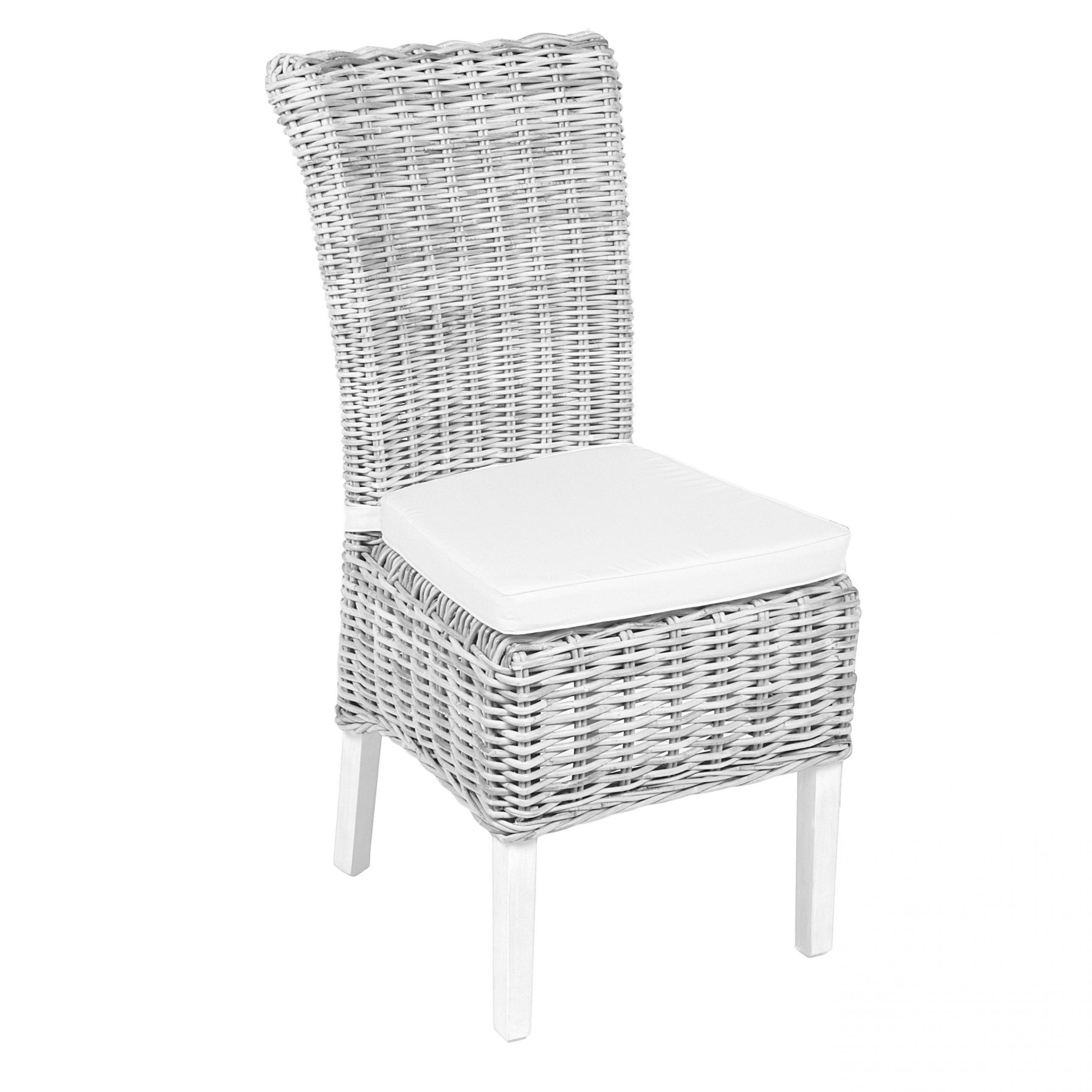 White Wash Pure Wicker Chair And, White Washed Rattan Dining Chairs