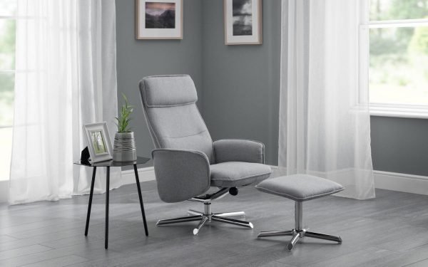 aria recliner stool roomset