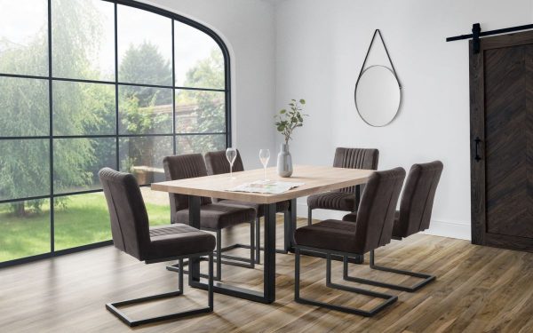 berwick dining table brooklyn charcoal chairs roomset