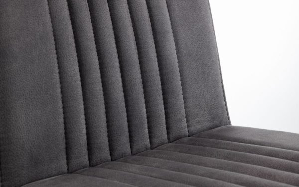 brooklyn bar stool charcoal grey fabric detail
