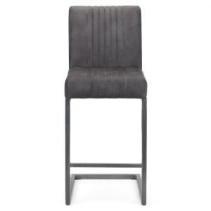 brooklyn bar stool charcoal grey front