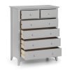 cameo 4 2 drawer chest dove grey open