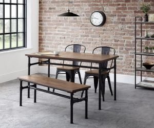 carnegie table bench 2 grafton chairs roomset