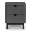 chloe 2 drawer bedside front