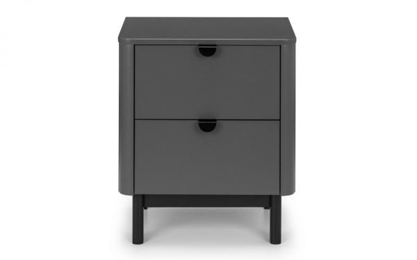 chloe 2 drawer bedside front