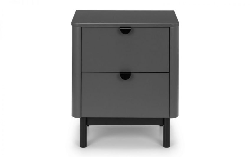 chloe 2 drawer bedside front