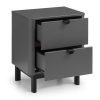 chloe 2 drawer bedside open