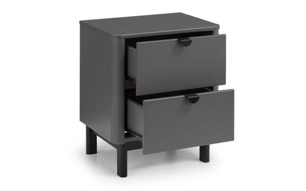 chloe 2 drawer bedside open