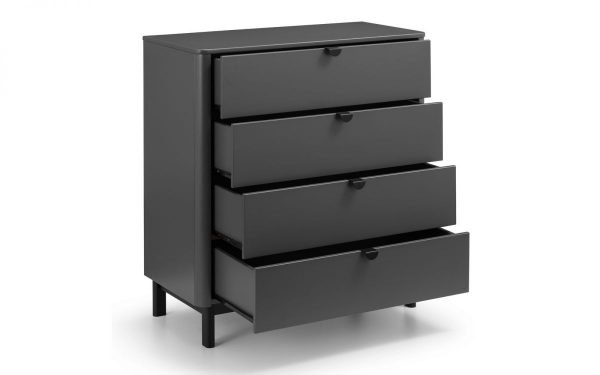 chloe 4 drawer chest open