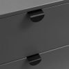 chloe 6 drawer chest handle detail