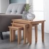 cleo nest of tables oak