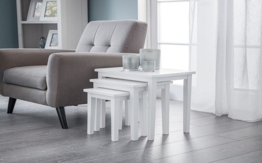 cleo nest of tables white