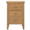 cotswold 3 drawer bedside front