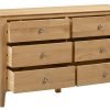 cotswold 6 drawer wide chest open