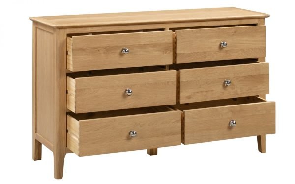 cotswold 6 drawer wide chest open