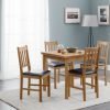 coxmoor extending dining table 4 chairs closed