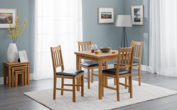 coxmoor extending dining table 4 chairs closed