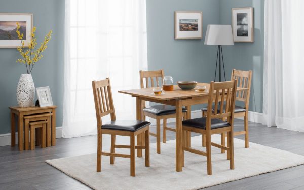 coxmoor extending dining table 4 chairs open