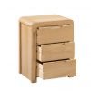 curve 3 drawer bedside open