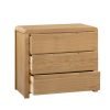curve 3 drawer chest open