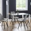 enzo table 4 grey kari chairs roomset