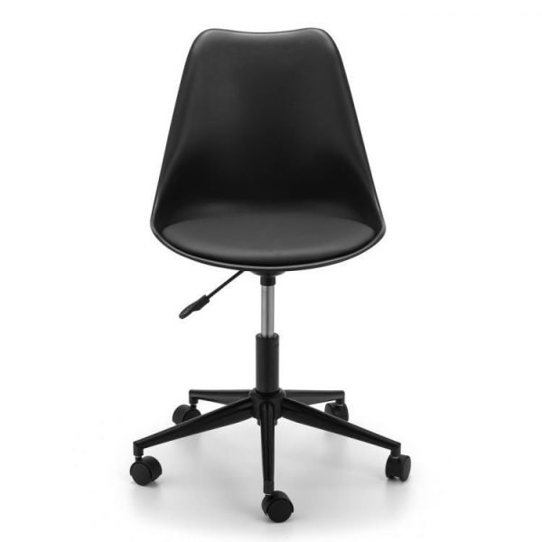 erika black office chair front