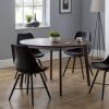 farringdon table 4 black kari chairs roomset