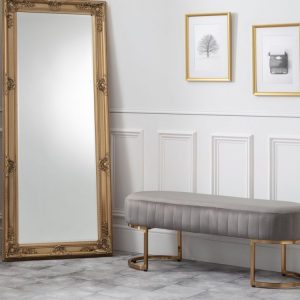 harrogate bench grey hallway roomset
