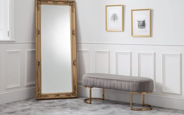 harrogate bench grey hallway roomset