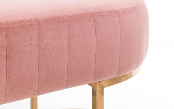 harrogate bench pink fabric detail