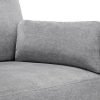 hayward dark grey chenille 3 seater sofa arm detail